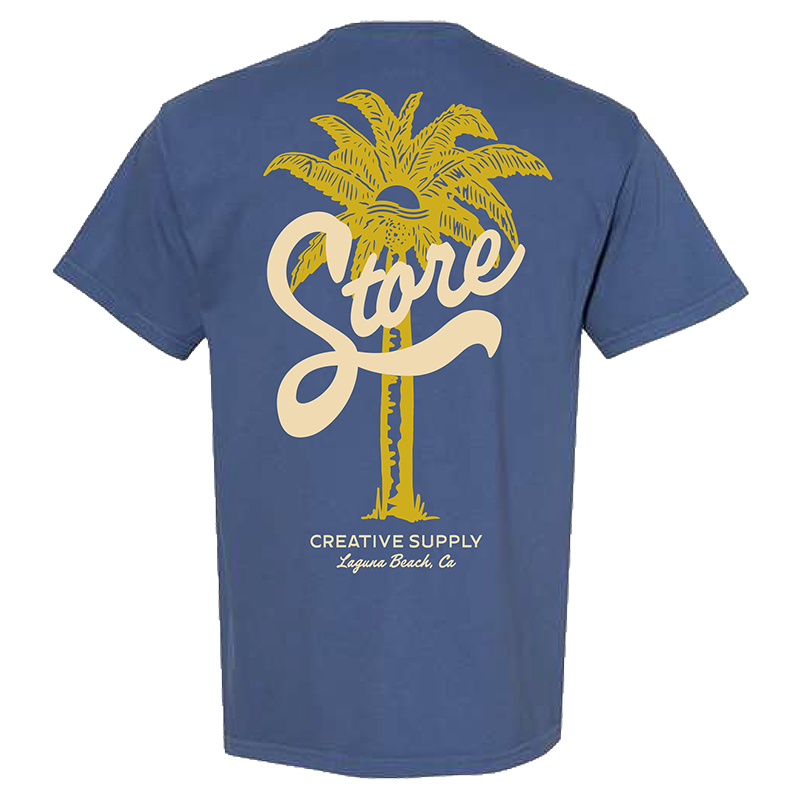 Palm Tee - China Blue