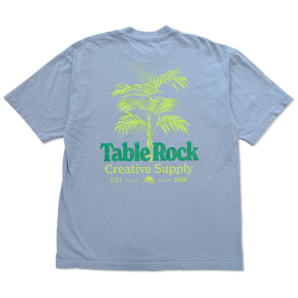 Palm V2 Tee - Clear Blue